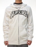 Quiksilver Men's Maverick Full Zip Long Sleeve Hoodie White-Medium