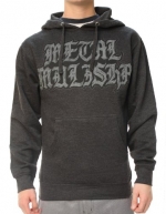 Metal Mulisha Men's Run Through Pullover Fleece Hoodie Charcoal Gray-Medium