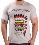 Ed Hardy By Christian Audigier Bulldog Chief Men's T-Shirt Crewneck Tee Size M