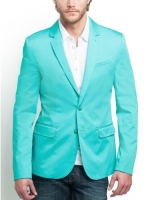GUESS Electric Sateen Blazer, OASIS TEAL (XS)