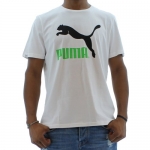 Puma Logo Men's T-Shirt Tee Shirt White Size M