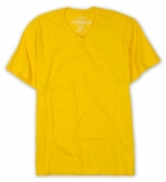 Marc Ecko Mens Plain V-Neck Basic Tee T-Shirt - oldgold -