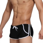 Zehui Mens Swimming Trunks Shorts Slim Wear Swimsuit Black Waist 28-31