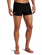 Speedo Men's Race Endurance+ Polyester Solid Square Leg Swimsuit, Black, 30