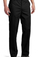 Dickies Men's Young Adult Sized Flat Front Pant, Black, 28X30