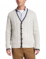 Nautica Men's Cable Cardigan Sweater, Isle Grey Heather, XX-Large