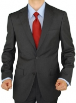 Presidential Blazer Two Button Mens Business Suit Jacket Only (40 Short, Charcoal)