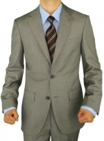 Presidential Blazer Two Button Mens Business Suit Jacket Only (40 Short, Light Gray)