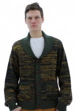 JACHS Just a Cheap Shirt Lorenzo Men's Sweater Cardigan Green Size L