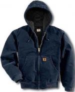 Carhartt Men's Flannel Lined Sandstone Active Jacket Midnight Large Tall