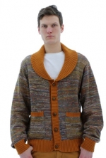JACHS Just a Cheap Shirt Lorenzo Men's Sweater Cardigan Beige Size L