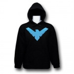 Nightwing Robin Symbol Men's Black Hoodie Sweatshirt (X-Large)