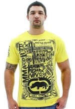 Ecko Unltd. MMA Break Through Men's T-Shirt Tee Shirt Yellow Size L