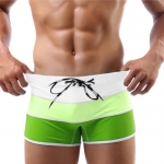 Baleaf Men's Fashion Gradient Color Swimwear Green Size L