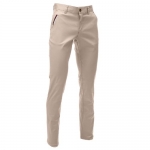 FLATSEVEN Mens Slim Fit Chino Pants Trouser Premium Cotton Blend (CH198) LightBeige, Size L