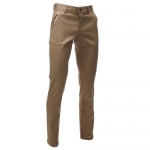 FLATSEVEN Mens Slim Fit Chino Pants Trouser Premium Cotton Blend (CH198) Beige, Size L