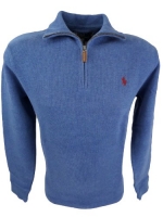 Polo Ralph Lauren Men's Long Sleeve Half Zip Mock Neck Sweater-Small