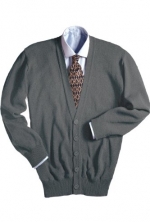 Ed Garments Men's Machine Washable V Neck Cardigan, HEATHER GREY, X-Small