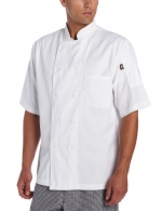 Dickies Men's Donatello Short Sleeve Classic Chef Coat, White, Small