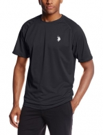 U.S. Polo Assn. Men's Solid Rashguard UPF 50 Plus Swim T-Shirt, Black, Small