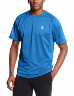 U.S. Polo Assn. Men's Solid Rashguard UPF 50 Plus Swim T-Shirt, China Blue, Small