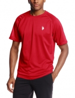 U.S. Polo Assn. Men's Solid Rashguard UPF 50 Plus Swim T-Shirt, Engine Red, Small