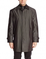 Calvin Klein Men's Canton Dotted Raincoat Quilted Lining, Dark Grey, 42/Large