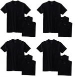 Fruit of the Loom Men's 12Pack Work Gear Black Pocket T-Shirt - Medium