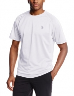 U.S. Polo Assn. Men's Solid Rashguard UPF 50 Plus Swim T-Shirt, White, Small