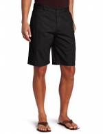 Dockers Men's Perfect Short D3 Classic Fit Flat Front, Black, 30