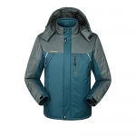 iLoveSIA Men's Waterproof Mountain Jacket Fleece Windproof Outdoor Coat Light Blue US Size S