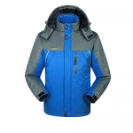 iLoveSIA Men's Waterproof Mountain Jacket Fleece Windproof Outdoor Coat Blue US Size S