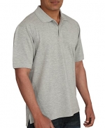 Men's Solid Polo Shirt Oxford Grey - Small