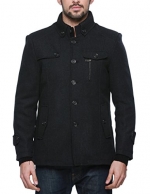 Match Men's Wool Blend Car Coat(Gray,US X-Small (Tag Medium))
