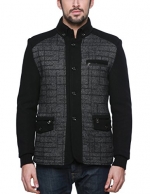 Match Men's Wool Blend Car Coat(8868 Black/gray,US X-Small (Tag Medium))