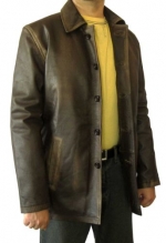 Supernatural Brown Distressed Leather Jacket - Dean Winchester Coat (Medium)