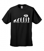 Cool Men's T-shirt - Stop Following Me - Short Sleeve Tee - Black -L