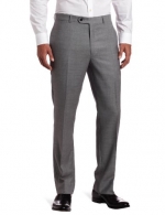 Tommy Hilfiger Mens Flat Front Trim Fit 100% Wool Suit Separate Pant, Grey Solid, 30W x 30L