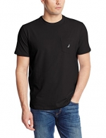 Nautica Men's Solid Pocket T-Shirt, Black, Small