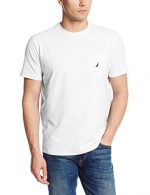 Nautica Men's Solid Pocket T-Shirt, White, Small