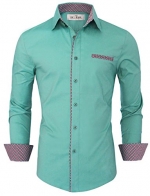Tom's Ware Mens Premium Casual Inner Layered Dress Shirt TWNMS310S-1-MINT-S