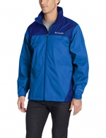 Columbia Men's Glennaker Lake Packable Rain Jacket, Hyper Blue/Marine Blue, Small