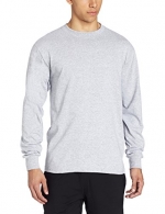 Soffe Men's Midweight Long Sleeve Tee, Athletic Oxford, Small