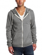 Threads 4 Thought Men's Triblend Zip Front Hoodie, Heather Gray, Small