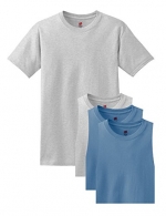 Hanes Men's 4 Pack Short Sleeve Comfortsoft T-Shirt - 2 Ash / 2 Denim Blue - Small