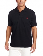 U.S. Polo Assn. Men's Solid Polo With Small Pony, Black, Small