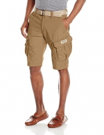 Unionbay Young Men's Lewis 13 Inch Long Cargo Belted Short, Field, 30