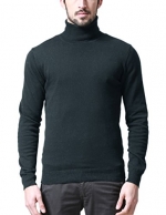 Match Men's Long Sleeve Turtleneck Pullover Sweater #Z1528(US 2XL (Tag size 4XL),1528 Hazy blue)