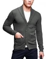Match Men's Sweater Series Buttoned Cardigan #12088(US 2XL (Tag size 4XL),Charcoal)