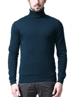 Match Men's Long Sleeve Turtleneck Pullover Sweater #Z1528(US 2XL (Tag size 4XL),1528 Indigo)